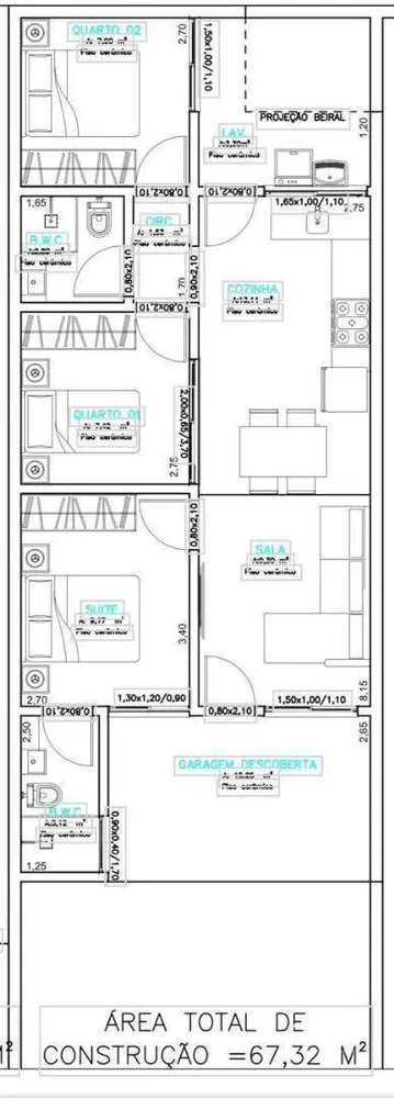 Casa, 2 quartos, 67 m² - Foto 2