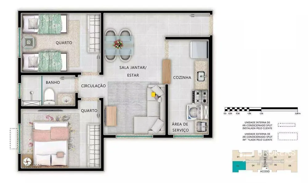 Apartamento, 2 quartos, 46 m² - Foto 4