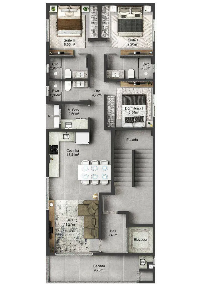 Apartamento, 3 quartos, 90 m² - Foto 5
