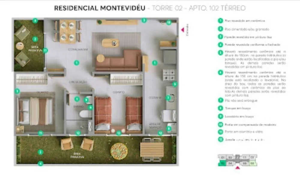 Apartamento, 2 quartos, 44 m² - Foto 9