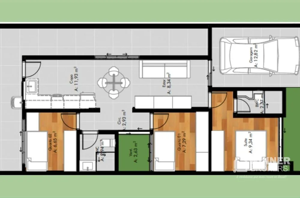 Casa, 3 quartos, 81 m² - Foto 5