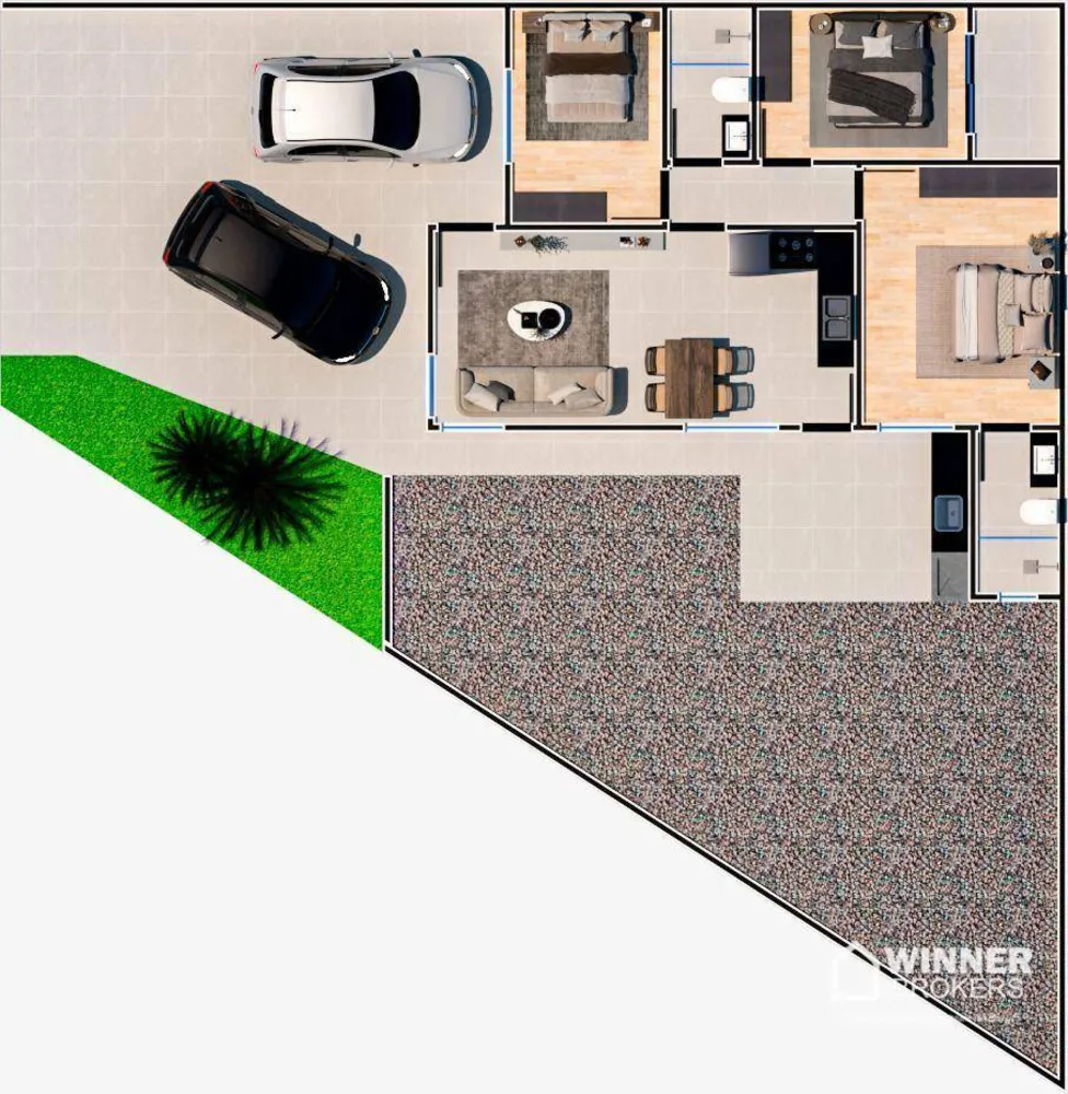 Casa, 3 quartos, 93 m² - Foto 3