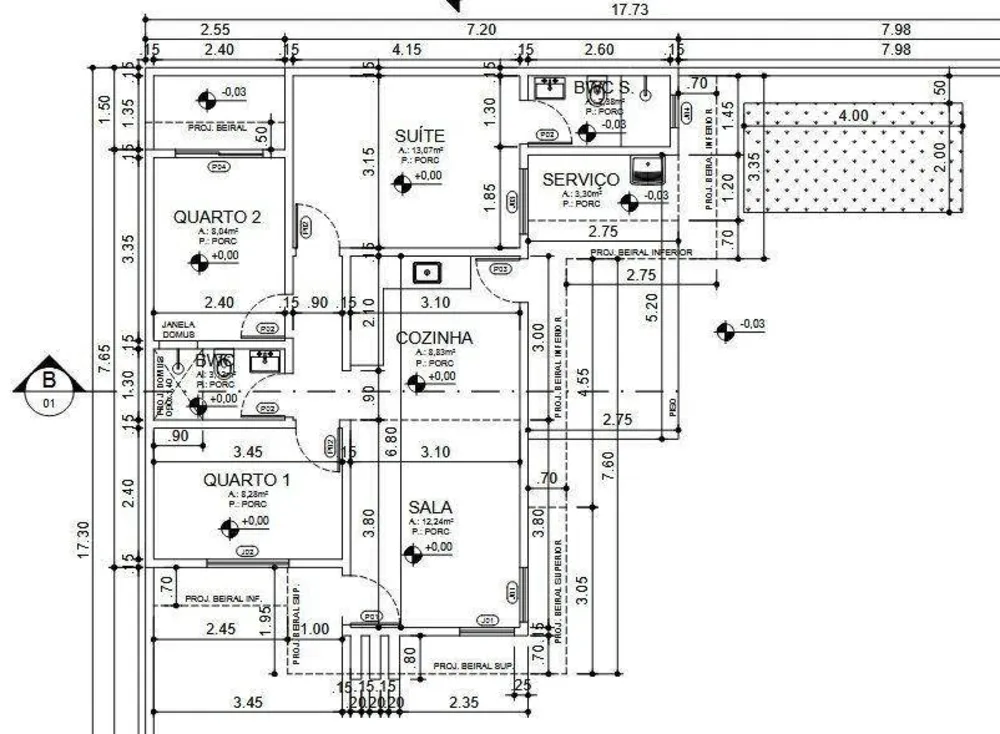 Casa, 3 quartos, 72 m² - Foto 1