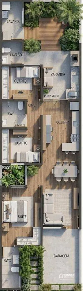 Casa, 3 quartos, 103 m² - Foto 2