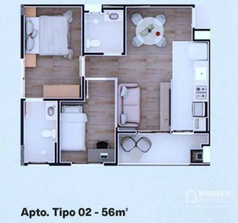 Apartamento, 2 quartos, 51 m² - Foto 4