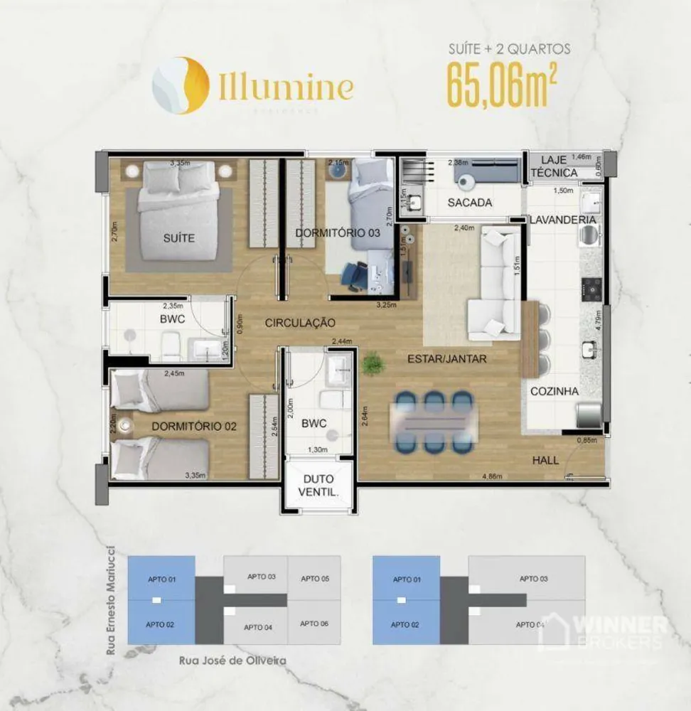 Apartamento, 3 quartos, 65 m² - Foto 6