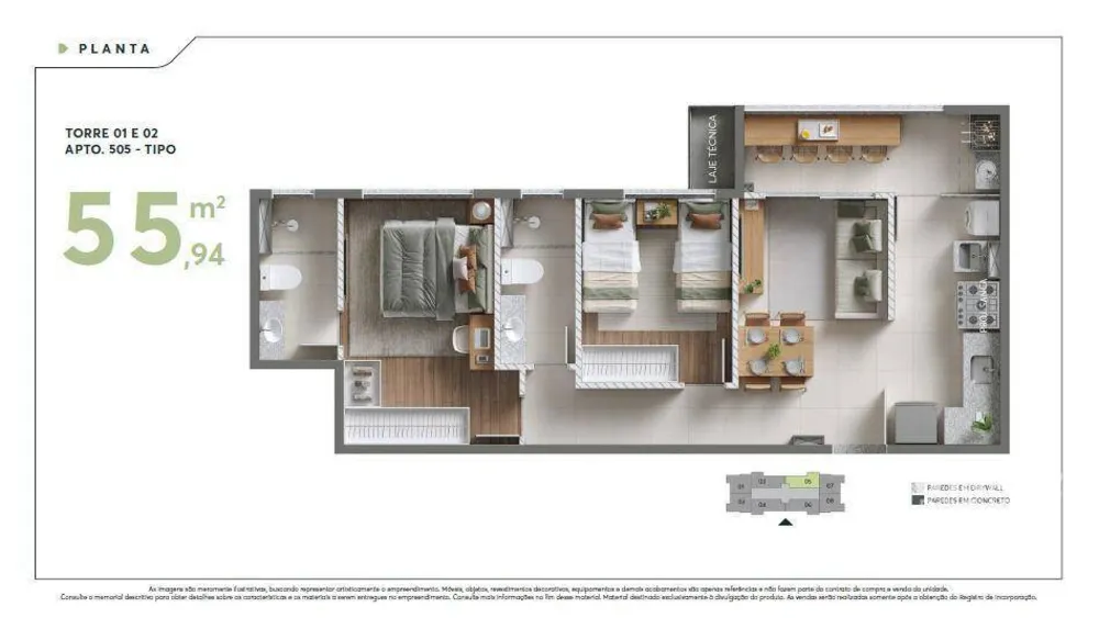 Apartamento, 2 quartos, 51 m² - Foto 10