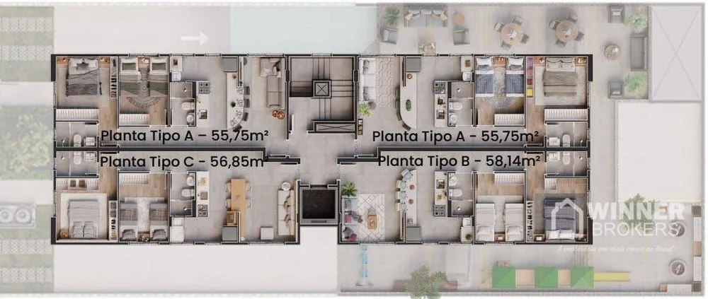 Apartamento, 2 quartos, 55 m² - Foto 6