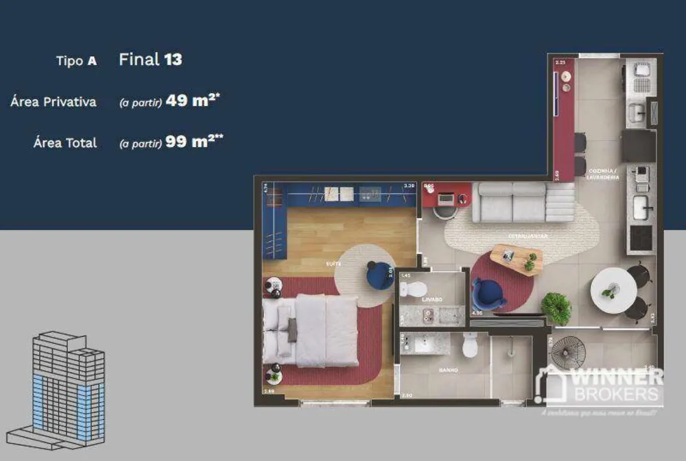 Apartamento, 2 quartos, 66 m² - Foto 6