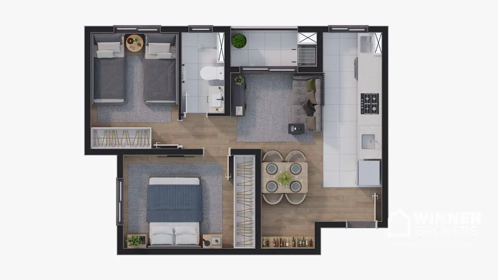 Apartamento, 2 quartos, 43 m² - Foto 5