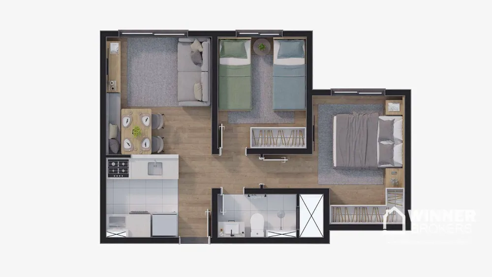 Apartamento, 2 quartos, 43 m² - Foto 4