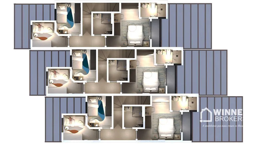 Sobrado, 2 quartos, 90 m² - Foto 1