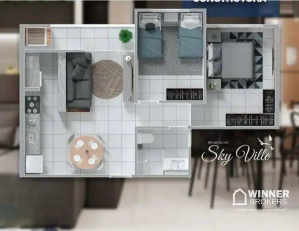 Apartamento, 2 quartos, 57 m² - Foto 2