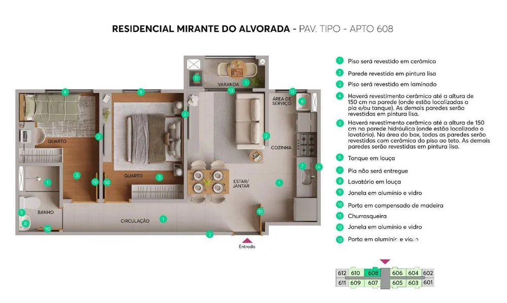 Apartamento, 2 quartos, 44 m² - Foto 12