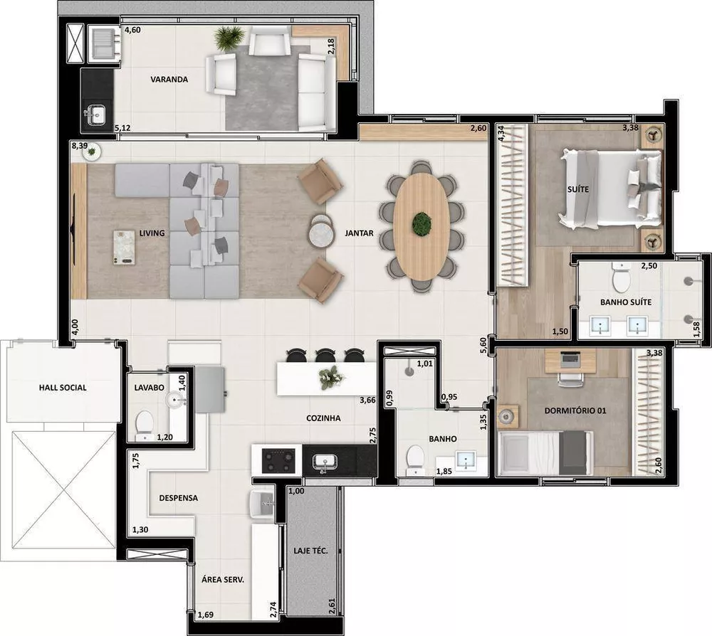 Apartamento à venda com 3 quartos, 112m² - Foto 15