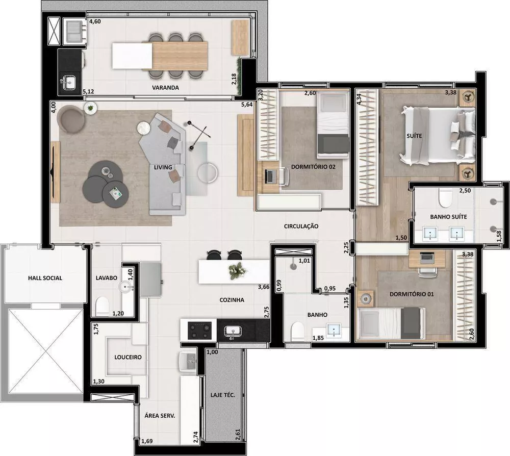 Apartamento à venda com 3 quartos, 112m² - Foto 16