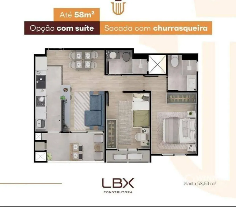 Apartamento, 2 quartos, 58 m² - Foto 11
