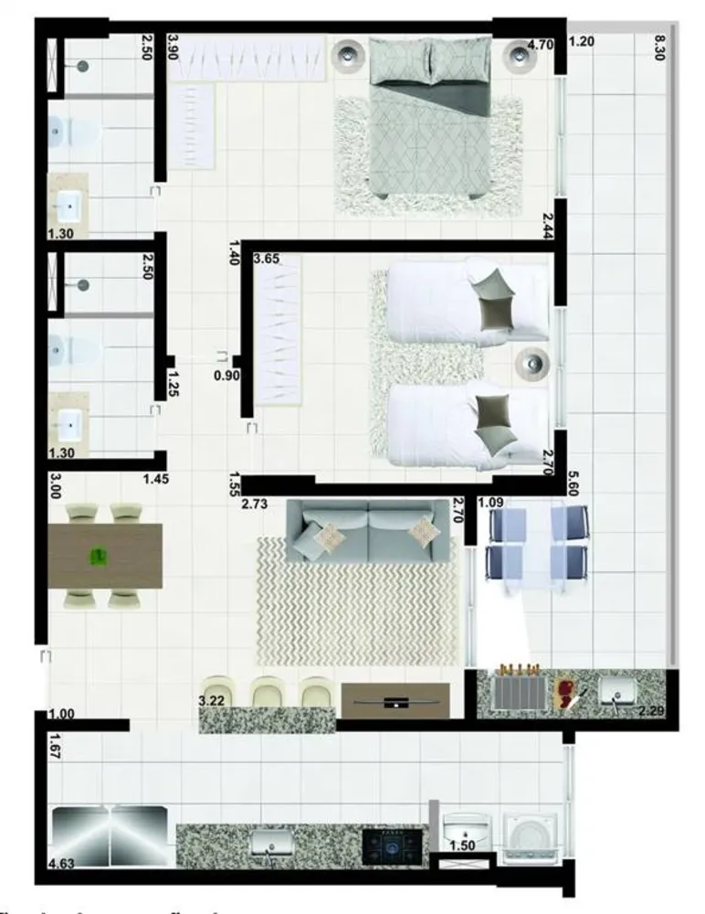Apartamento, 2 quartos, 78 m² - Foto 8
