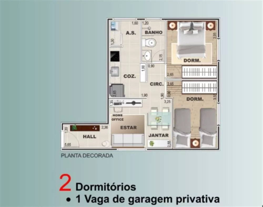 Apartamento à venda com 2 quartos, 45m² - Foto 7