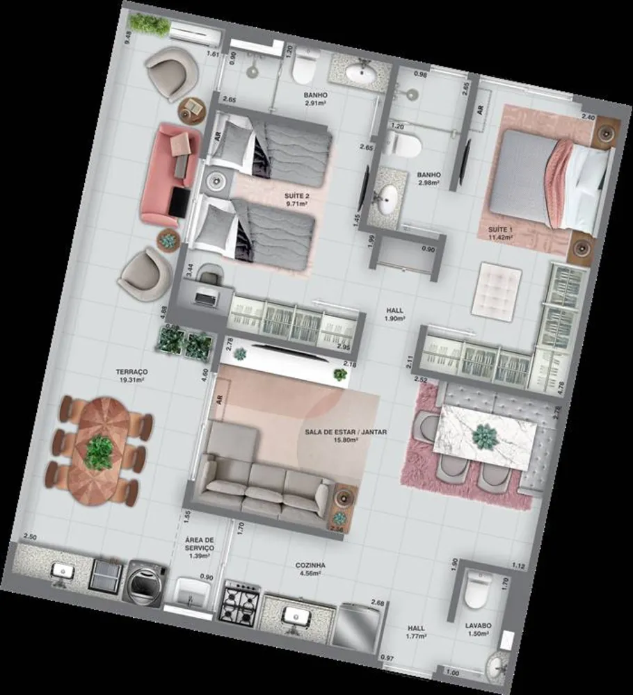 Apartamento, 2 quartos, 83 m² - Foto 8