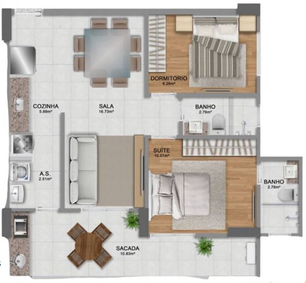 Apartamento, 2 quartos, 106 m² - Foto 2