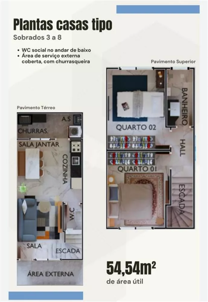 Sobrado à venda com 2 quartos, 55m² - Foto 9