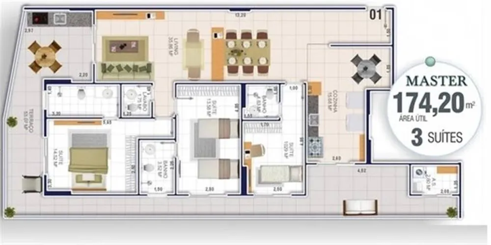 Apartamento, 3 quartos, 173 m² - Foto 8