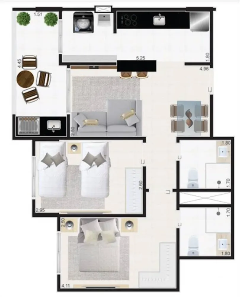 Apartamento, 2 quartos, 68 m² - Foto 8