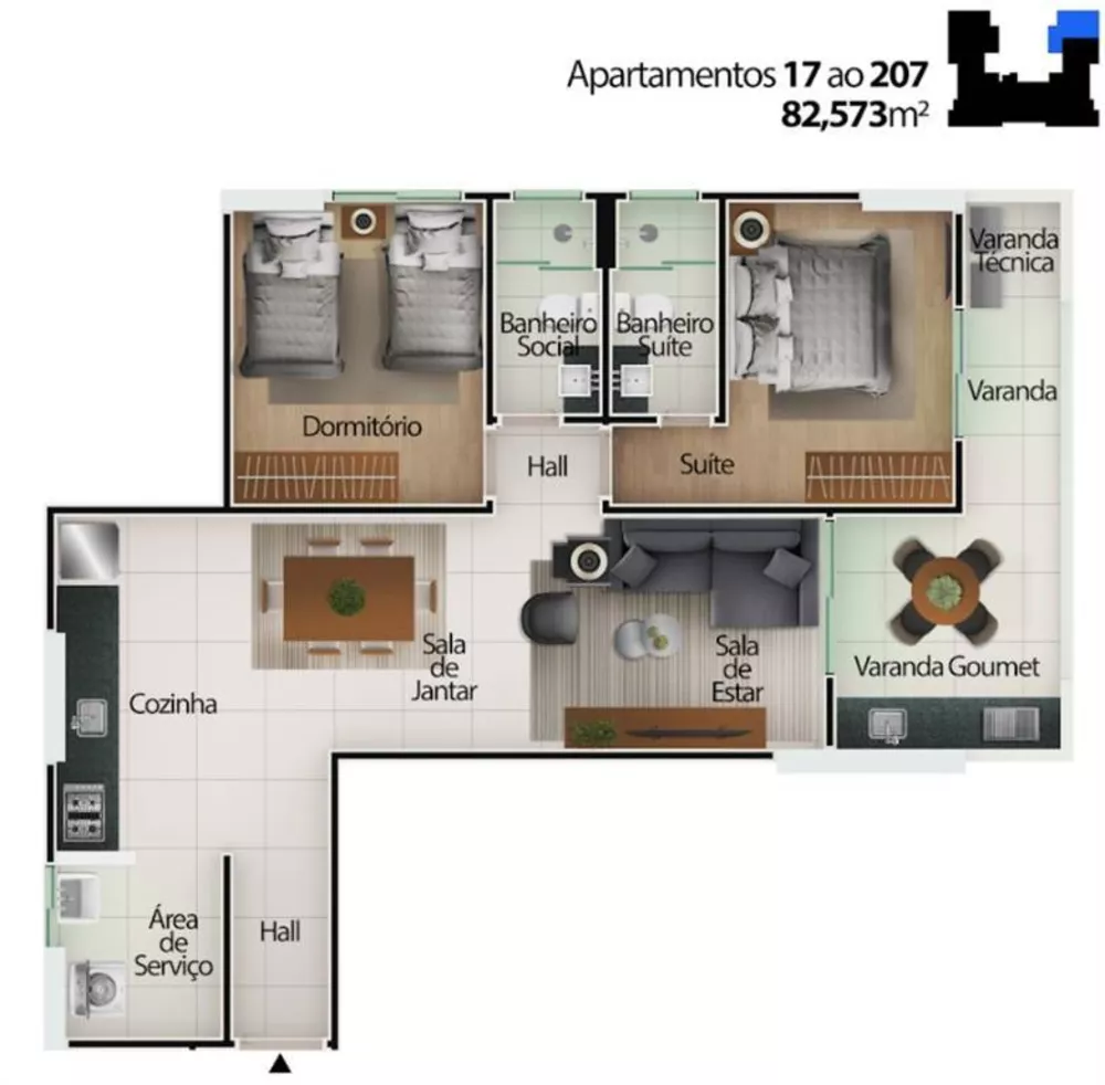 Apartamento à venda com 3 quartos, 128m² - Foto 8