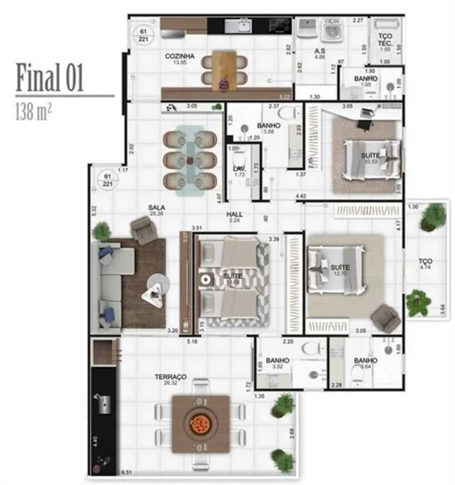 Apartamento, 3 quartos, 138 m² - Foto 16