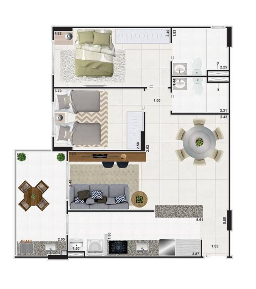Apartamento, 2 quartos, 70 m² - Foto 11