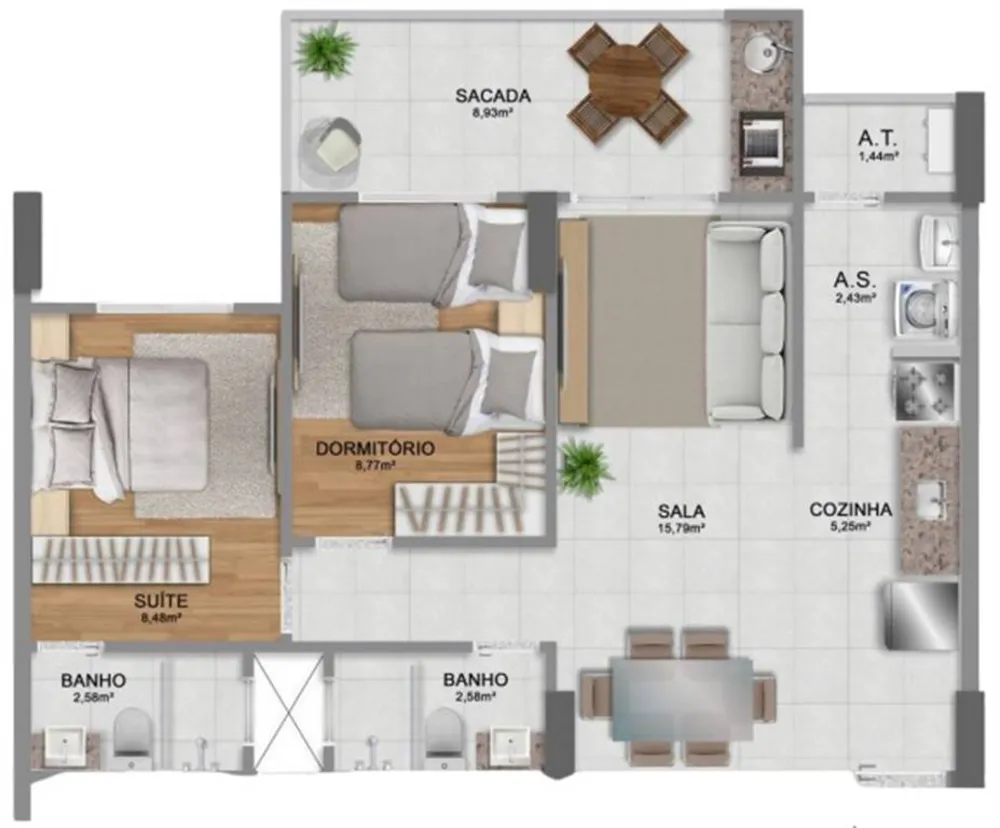 Apartamento, 2 quartos, 67 m² - Foto 6
