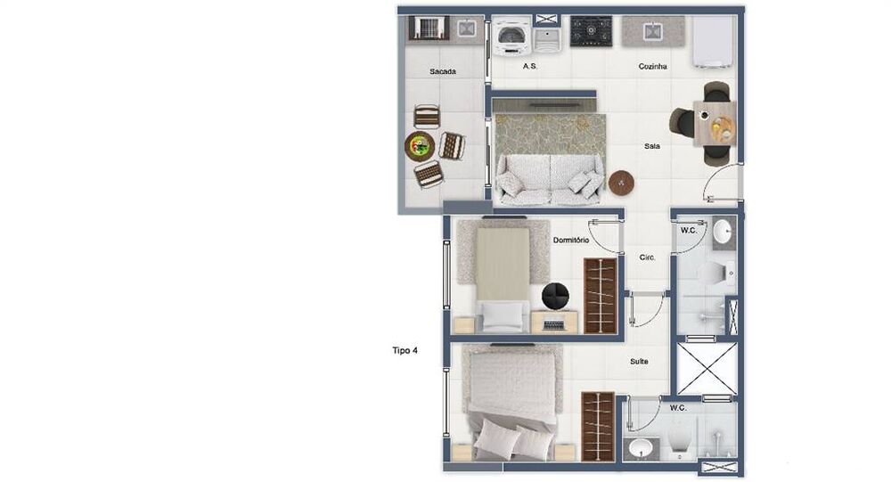 Apartamento, 2 quartos, 57 m² - Foto 5