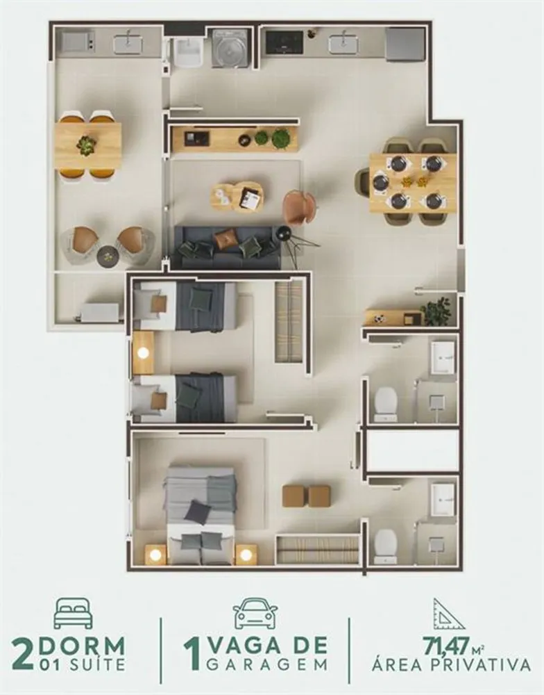 Apartamento, 2 quartos, 71 m² - Foto 7