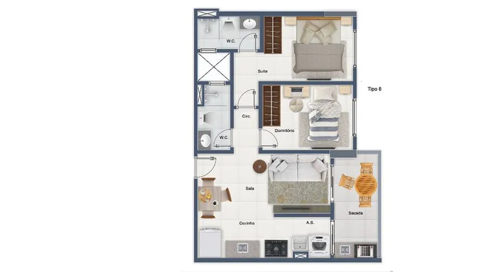 Apartamento, 2 quartos, 57 m² - Foto 10