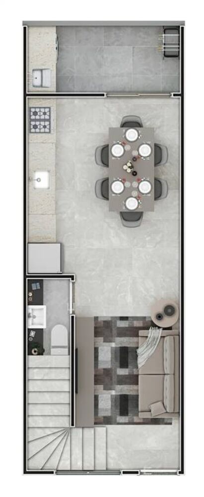 Sobrado, 2 quartos, 58 m² - Foto 2