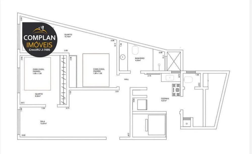 Apartamento, 2 quartos, 56 m² - Foto 8