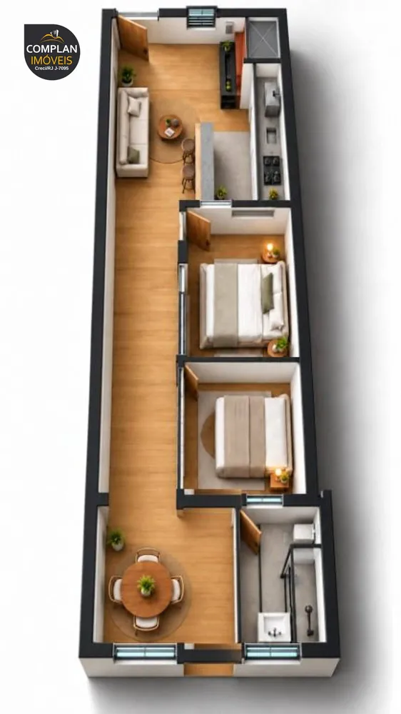 Apartamento, 1 quarto, 46 m² - Foto 3