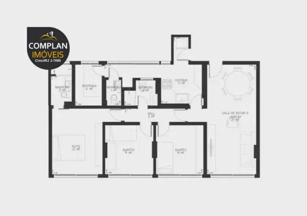 Apartamento, 3 quartos, 88 m² - Foto 2