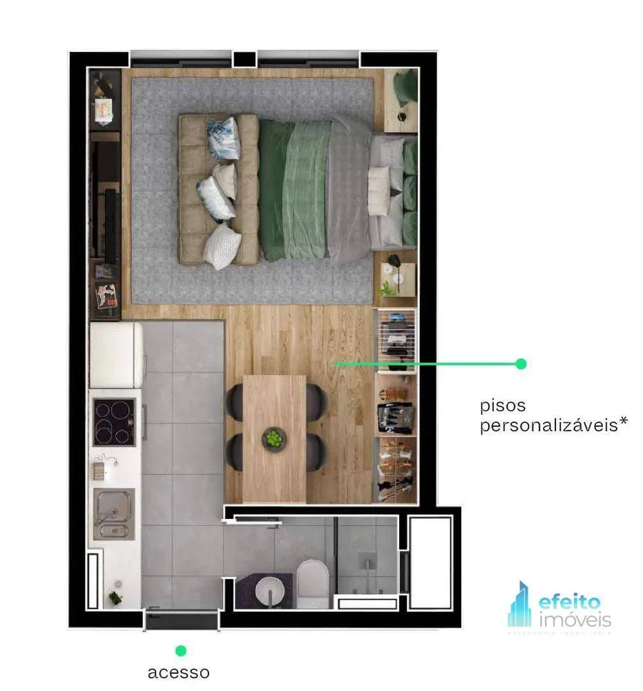 Kitnet-Studio, 28 m² - Foto 2