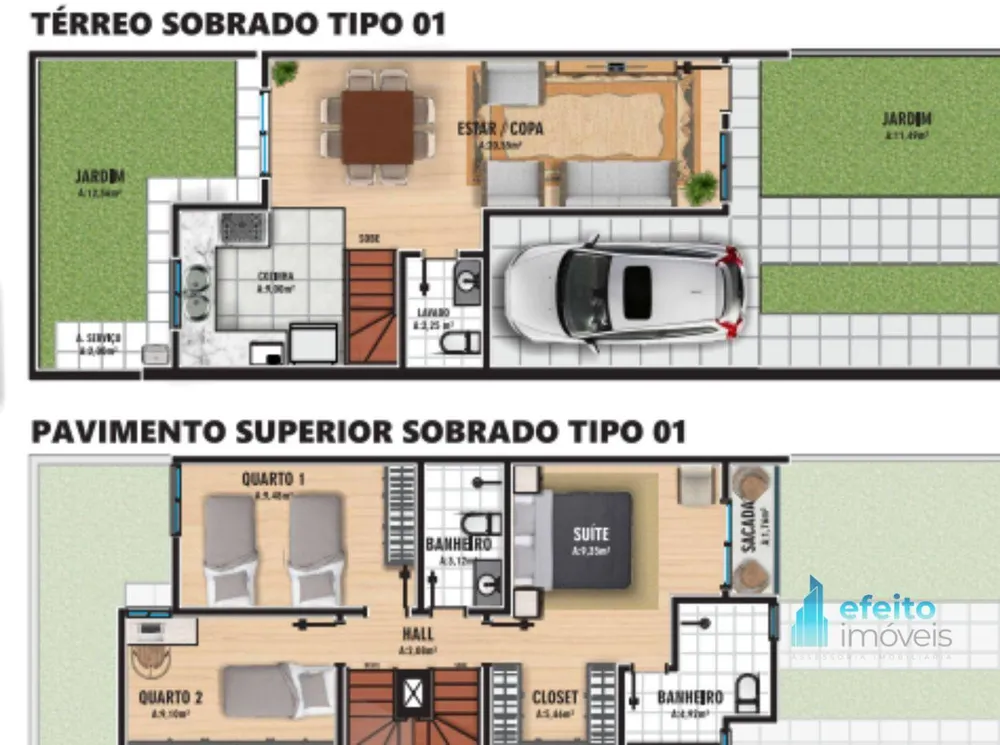 Sobrado, 3 quartos, 120 m² - Foto 2