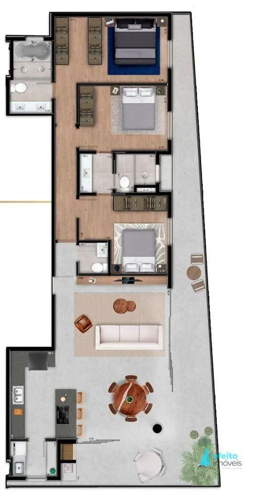 Apartamento, 3 quartos, 206 m² - Foto 2