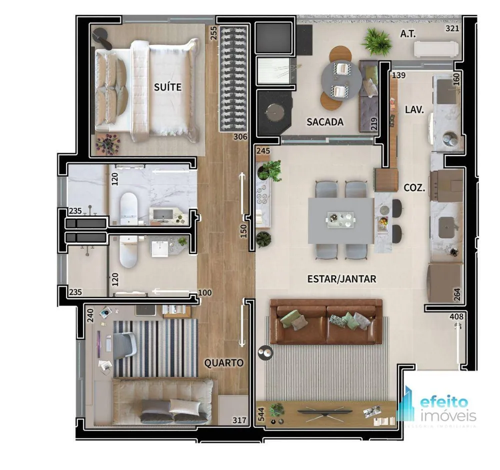 Apartamento, 2 quartos, 62 m² - Foto 4