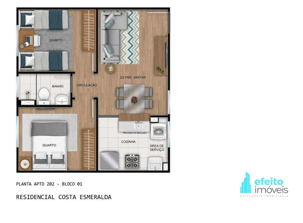 Apartamento, 2 quartos, 38 m² - Foto 2
