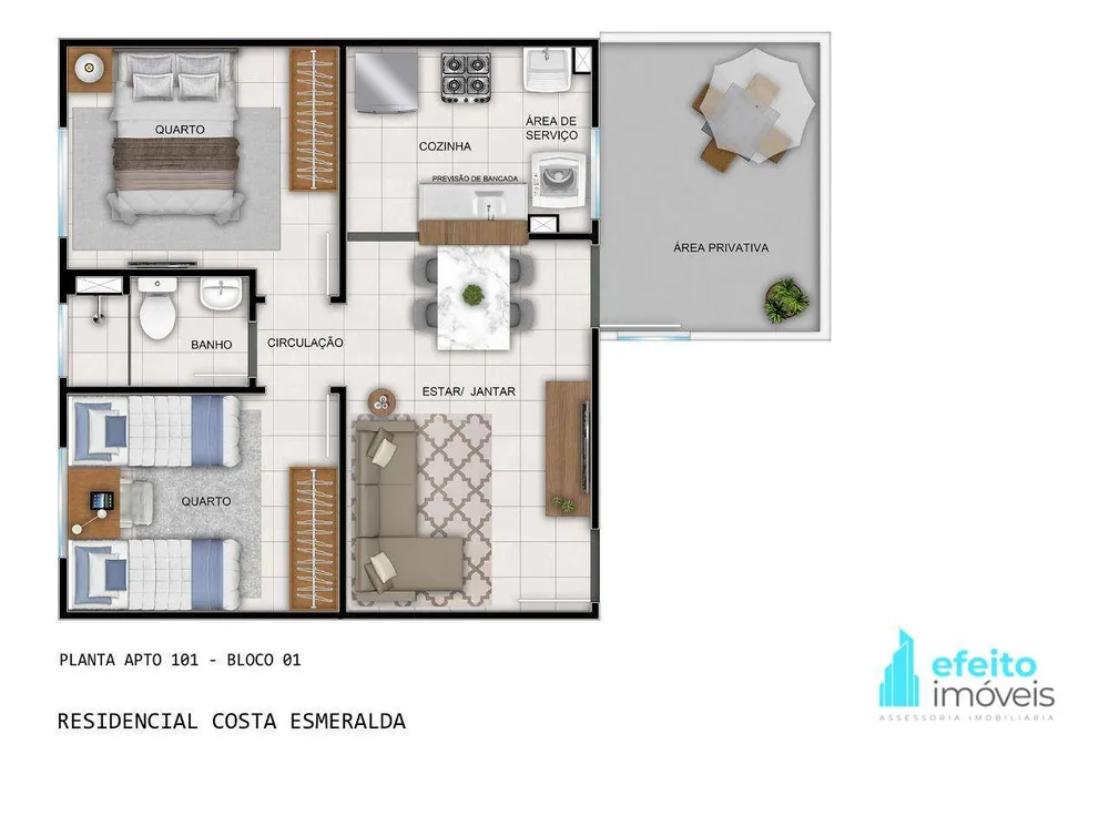 Apartamento, 2 quartos, 38 m² - Foto 2