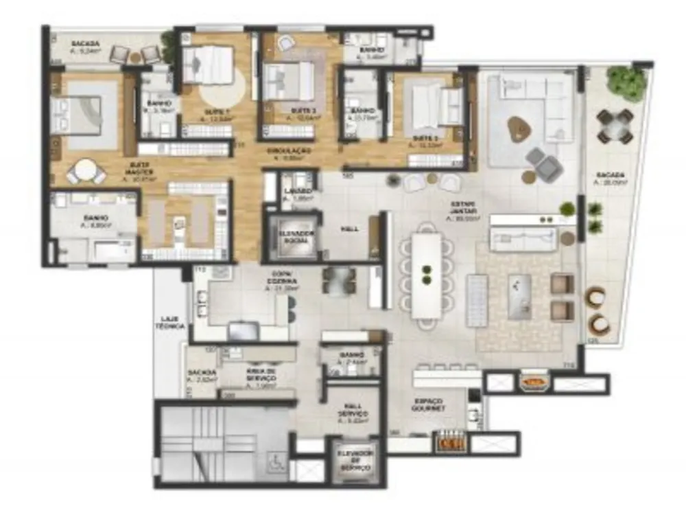 Apartamento, 4 quartos, 279 m² - Foto 8