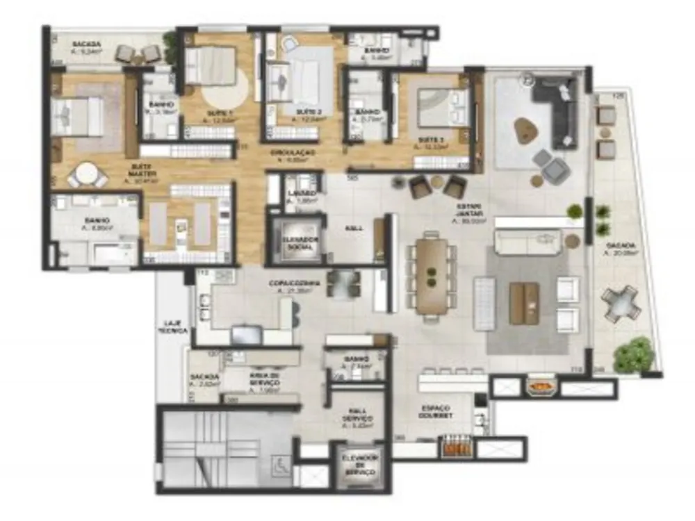Apartamento, 4 quartos, 279 m² - Foto 8