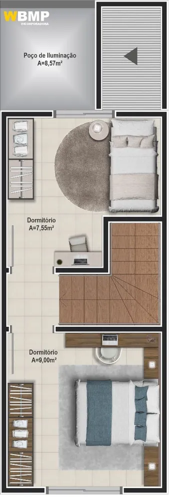 Sobrado, 2 quartos, 60 m² - Foto 3