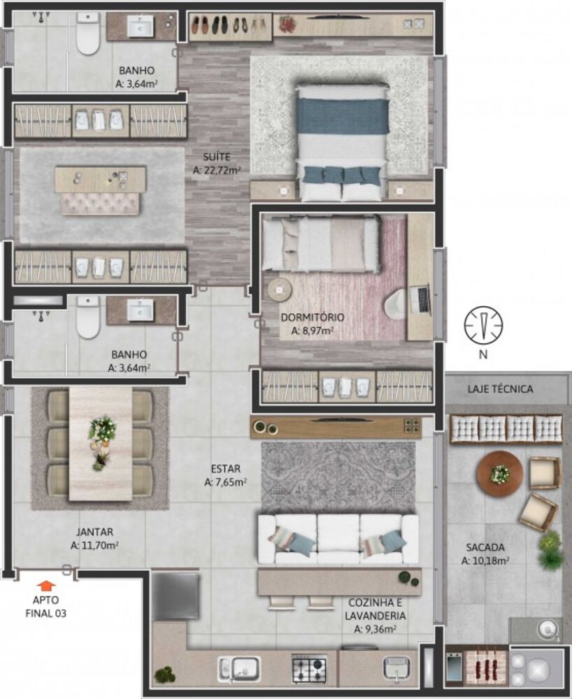 Apartamento à venda com 3 quartos, 89m² - Foto 6