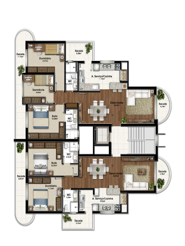Apartamento, 2 quartos, 98 m² - Foto 1